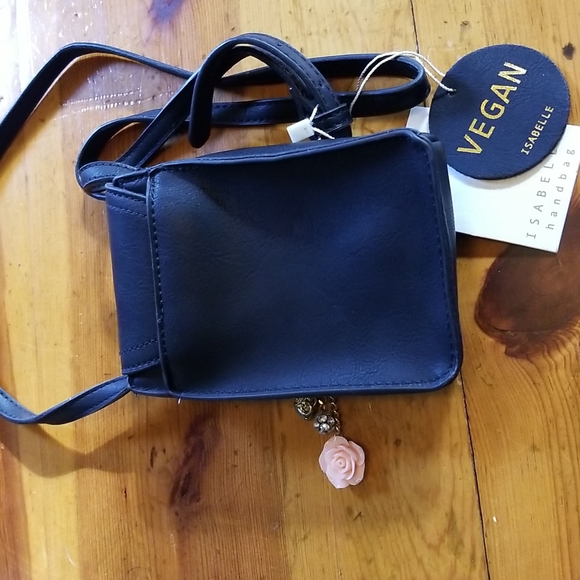 Isabelle Handbag Black Vegan Crossbody - Picture 5 of 11